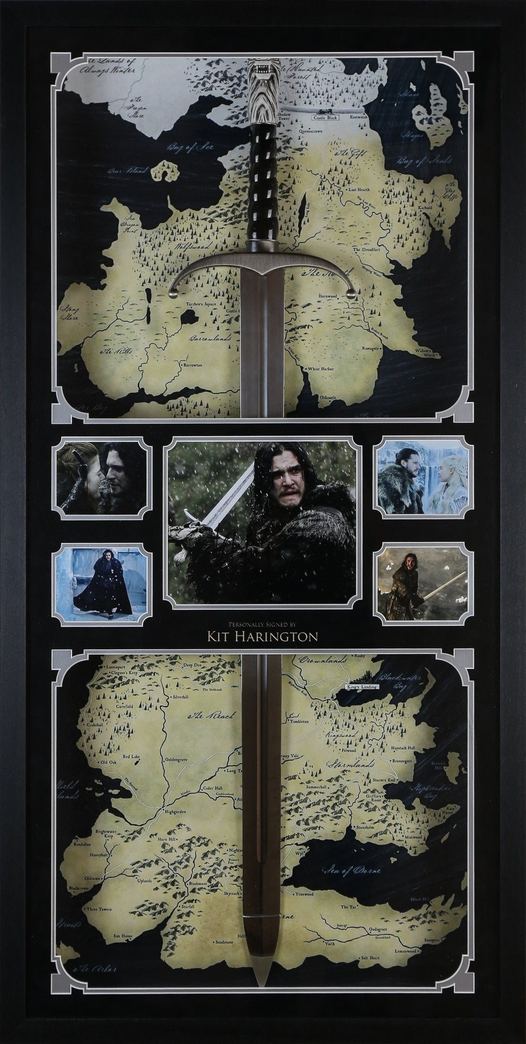 Kit Harrington, Game of Thrones Signed 12x8 Photograph Framed Sword Display - Memorabilia Framers Shop